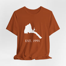 Load image into Gallery viewer, Eritrea White Map Unisex Tee - Est 1991