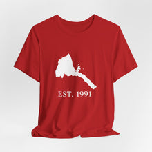 Load image into Gallery viewer, Eritrea White Map Unisex Tee - Est 1991
